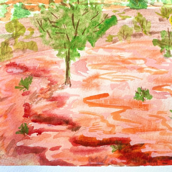 Sedona Arizona Landscape Watercolor Painting Arts - Picture 2 of 9